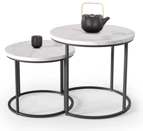 Masa de cafea Oreo, alb/negru