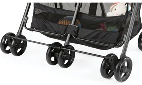 Cărucior de copii pentru gemeni Chicco OHLALA TWIN Black Night negru