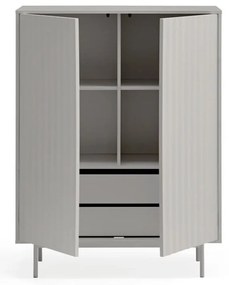 Comodă gri înaltă 97x130 cm Sierra – Teulat