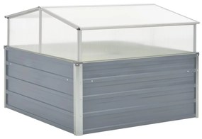 vidaXL Seră din oțel galvanizat, 100 x 100 x 85 cm, gri