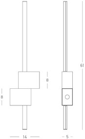 Aplica de perete LED, Geometric, Minimalist, 19W BLACK, ZB-25147