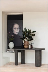 Masă consolă maro închis cu aspect de lemn de pin 70x150 cm Maan – WOOOD