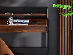 Masă PC Borge (nuc închis + negru). 1109740