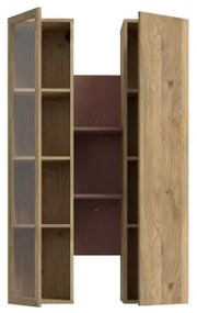 Poliță de perete INAR, stejar maro