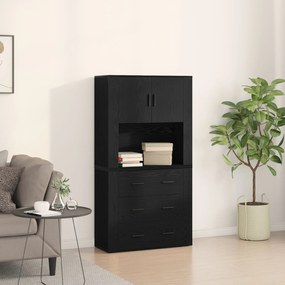 vidaXL Înălțat cu sertar Stejar negru 80 x 33 x 150 cm Lemn compozit
