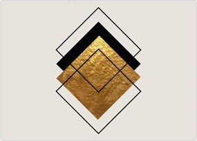 Tablou - Abstracție de aur și alb N⁰1 (70x50 cm)