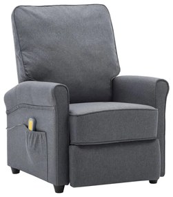 3073710 vidaXL Fotoliu de masaj electric rabatabil, gri închis, textil