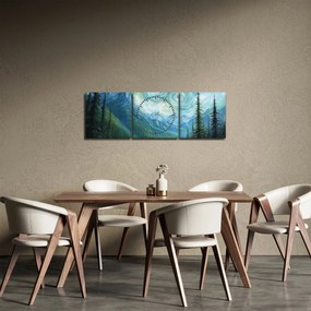Tablou - Peisaj cu o adiere din Van Gogh (cu ceas) (90x30 cm)