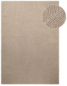 Covor bej țesut manual din lână 200x300 cm Eleni Light Beige – Hanse Home