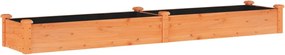 vidaXL Strat grădină înălțat cu căptușeală maro 240x45x25 cm lemn brad