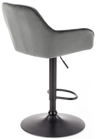 Scaun de bar H103 velvet gri