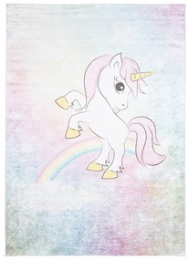 Covor colorat pentru copii cu motiv de unicorn Lăţime: 140 cm | Lungime: 200 cm