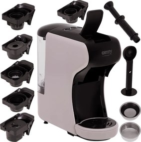 Espressor pentru cafea macinata si capsule 9in1 Camry CR 4414, 3000 W, 19 bar, Bej/Negru