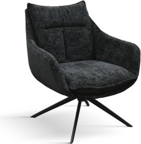 Fotoliu Magnum, structura metalica, din tesatura - NEGRU