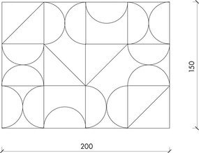 Pătură albastră/crem 150x200 cm Tul – noo.ma