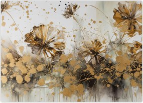 Tablou - pictură abstractă florală (70x50 cm)