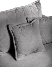 Canapea gri extensibilă/cu spațiu de depozitare cu tapițerie din catifea reiată 215 cm Bjork – Bonami Selection