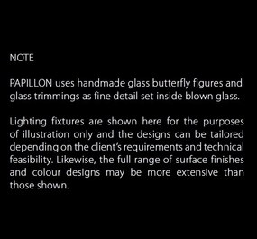 Lustra moderna Vision decorata cu fluturi si Cristal Bohemia Exclusive PAPILLON 03 – CH