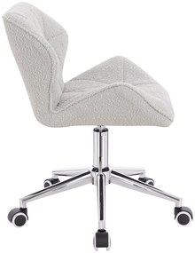 HR111K Scaun Gri Boucle cu Bază Cromata