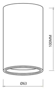 Spot GENESIS 1xGU10/8W/230V 10 cm auriu