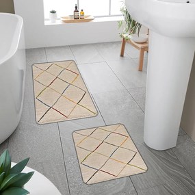 Covorașe de baie bej 2 buc. 60x100 cm – Mila Home