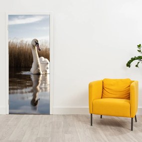 Fototapet pentru ușă - Lebădă (95x205cm)