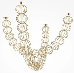 Lustra LED suspendata design decorativ Golden Cage