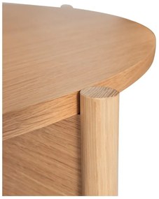 Măsuță de cafea în culoare naturală rotundă cu aspect de lemn de stejar ø 86 cm Heritage – Hübsch