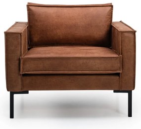 Fotoliu maro din imitație de piele Rate - Scandic