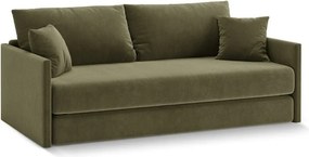 Canapea verde extensibilă cu tapițerie din catifea 209 cm Shannon – Cosmopolitan Design