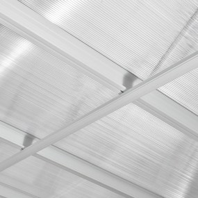 Pergola Borneo 5,5x3m s dvojstennými doskami biela