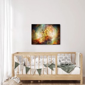 Tablou abstract cu copac (70x50 cm)