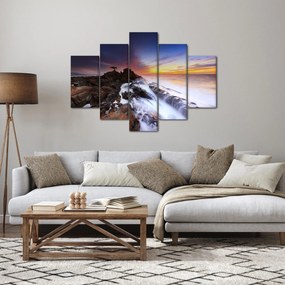 Tablou cu munți în ceață (150x105 cm)