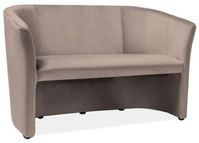 Canapea Cuba Velvet, două locuri, bej