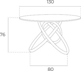 Masa dining design deosebit Walnut Wood, 130cm AC-DT16069-130