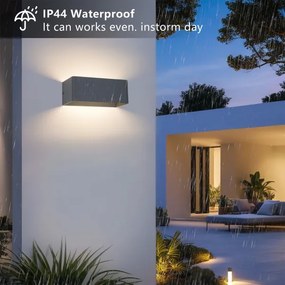 Brilagi - Aplică LED de exterior DONNANI, 7W, 230V, 20 cm, antracit, IP44