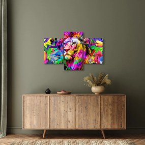 Tablou - 3D imaginea leului (90x60 cm)