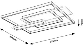 Rabalux 2932 - Plafonieră LED HERKULES, 50W, 230V