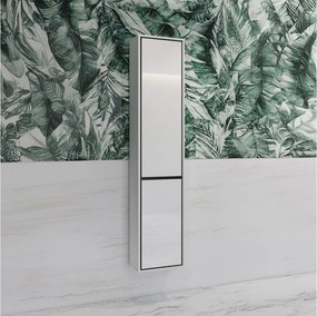Dulap lemn masiv baie Irvella de perete, 172 × 72 × 30 cm - Crem