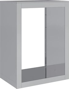 vidaXL Suport pentru lemne de foc, 60x40x80 cm, oțel inoxidabil