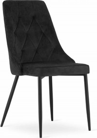 OFERTA Scaun de masă din catifea neagra IMOLA II. calitate secundara