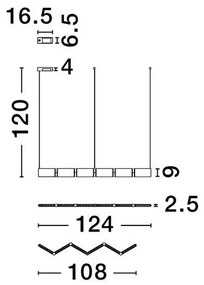Lustra suspendata LED aluminiu negru FLUSSO