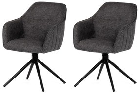 Set de scaune de sufragerie cu mecanism deîntoarcere HC-536 GREY2, 2 buc.