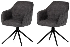 Set de scaune de sufragerie cu mecanism deîntoarcere HC-536 GREY2, 2 buc.