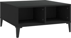 vidaXL Masă de cafea, negru, 60x60x30 cm, lemn prelucrat
