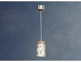 Klausen 142030 - Candelabru LED SHOCK pe cablu LED/5W/230V crom lucios/lemn