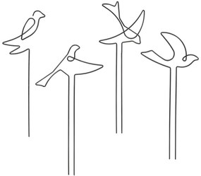 Suport pentru plante 4 buc. din metal Bird – Esschert Design