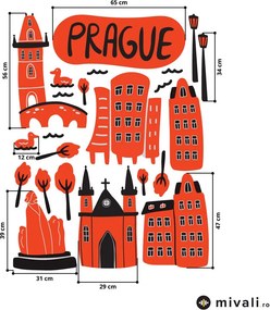 Autocolante de perete - Praga I.