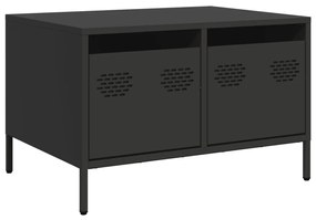 851238 vidaXL Dulap TV, negru, 68x50x43,5 cm, oțel laminat la rece