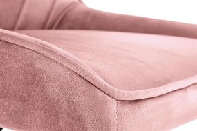Scaun de birou Fresco velvet roz H91 cm